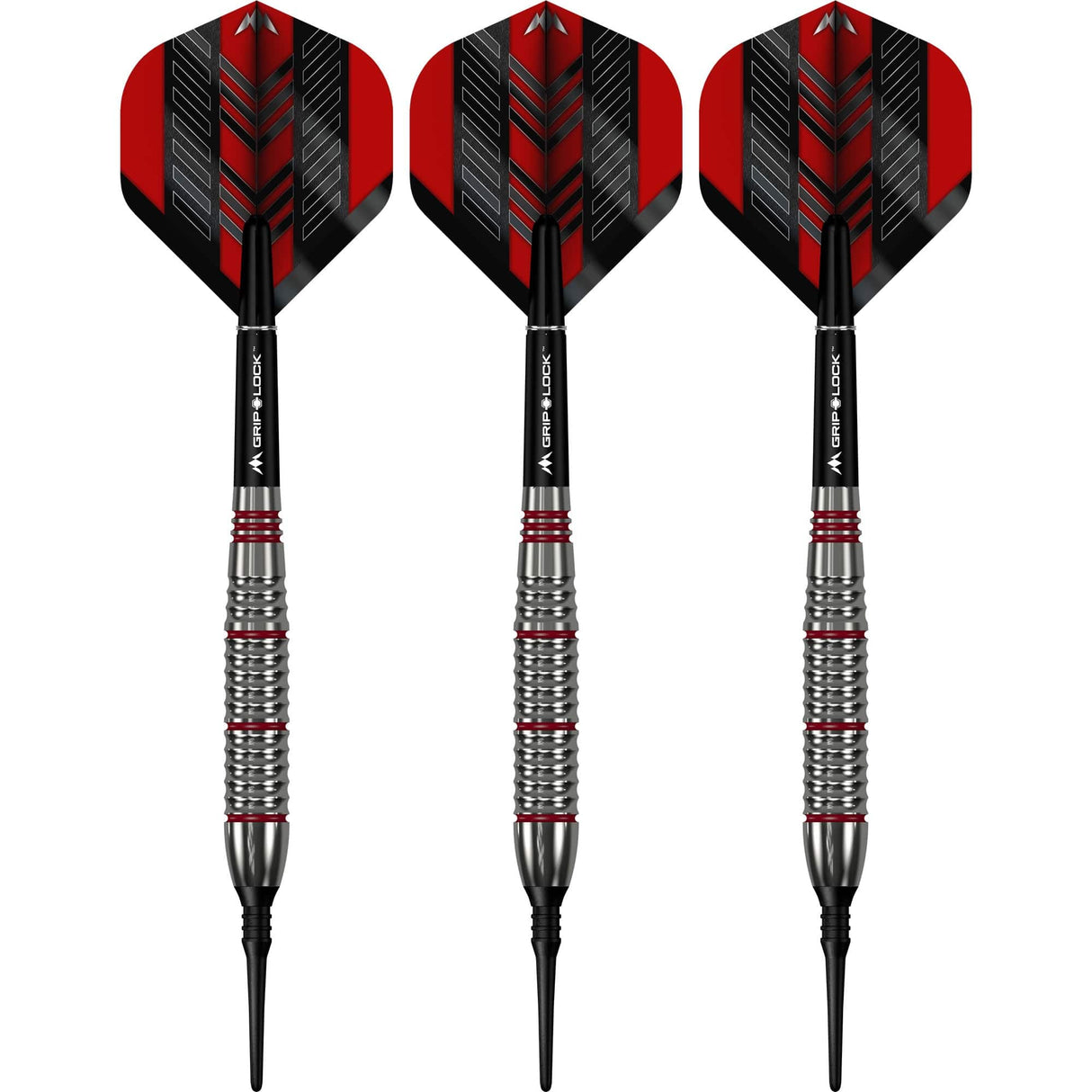 Mission Rogue Darts - Soft Tip - Brass - Silver & Red Coated