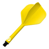 Shot Flight Deck - One Piece Dart Flight and Shaft System - Yellow