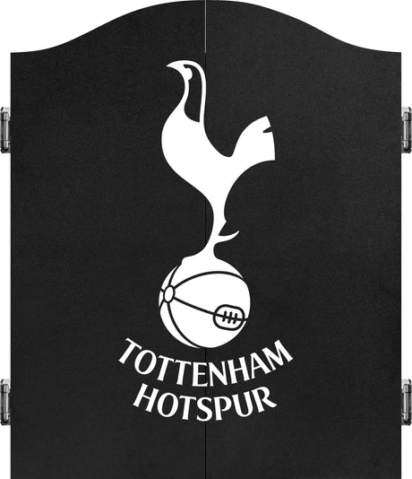 Tottenham Hotspur Dartboard Cabinet - Official Licensed - Spurs -  C3 - Black - White Crest