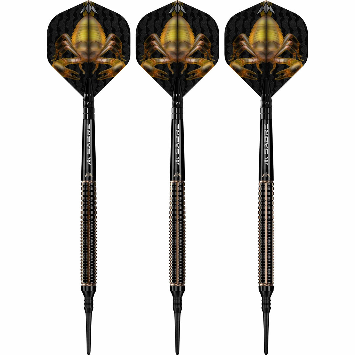 Mission Scorpion Darts - Soft Tip - 90% Tungsten - Black & Gold Electro