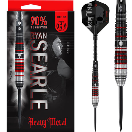 Harrows Ryan Searle Darts - Heavy Metal - Steel Tip - 90% Tungsten - Series 2