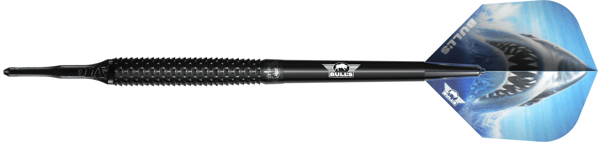 Bulls Shark Pro Black Darts - Soft Tip - 90% Tungsten