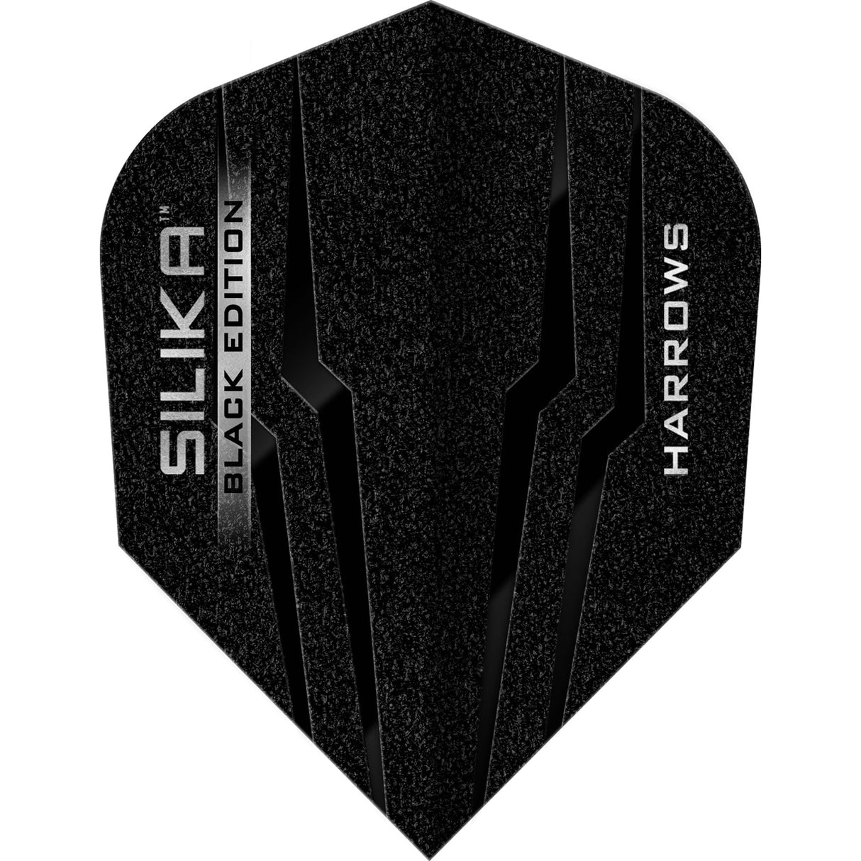 Harrows Silika Dart Flights - Black Edition - Tough Crystalline Coated - Standard No6
