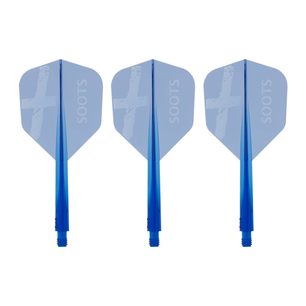 Condor AXE Dart Flights - Small - Alan Soutar - Soots - Clear Blue