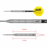 One80 Stefaan Henderyck Darts - Steel Tip - 90% Tungsten