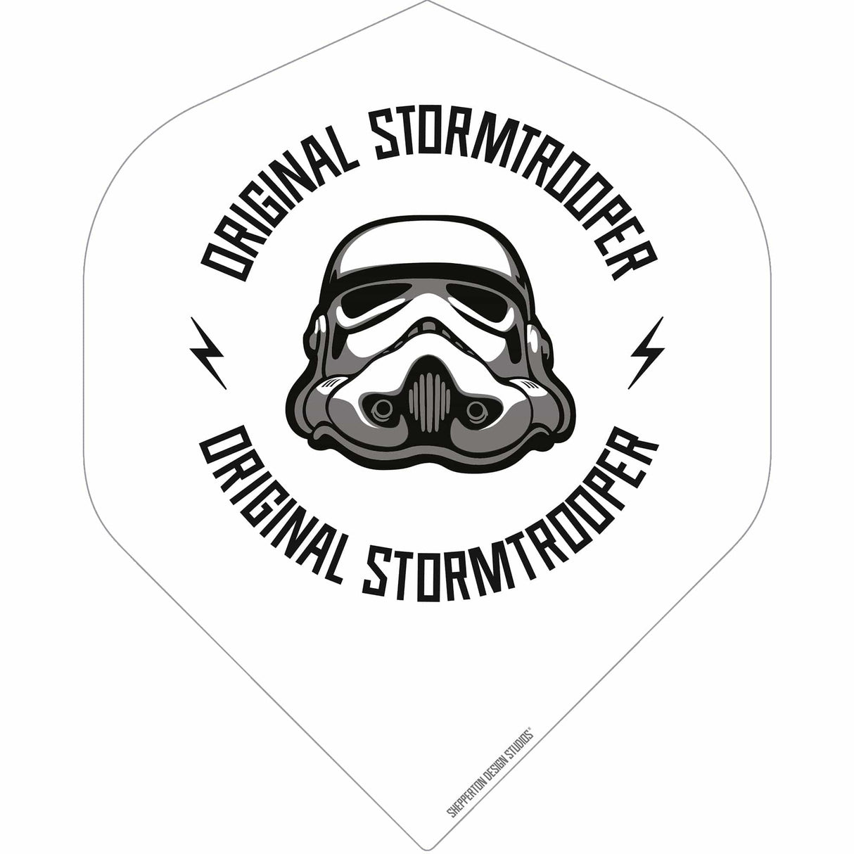 Original StormTrooper Dart Flights - Official Licensed - No2 - Std - Storm Trooper - Logo on White