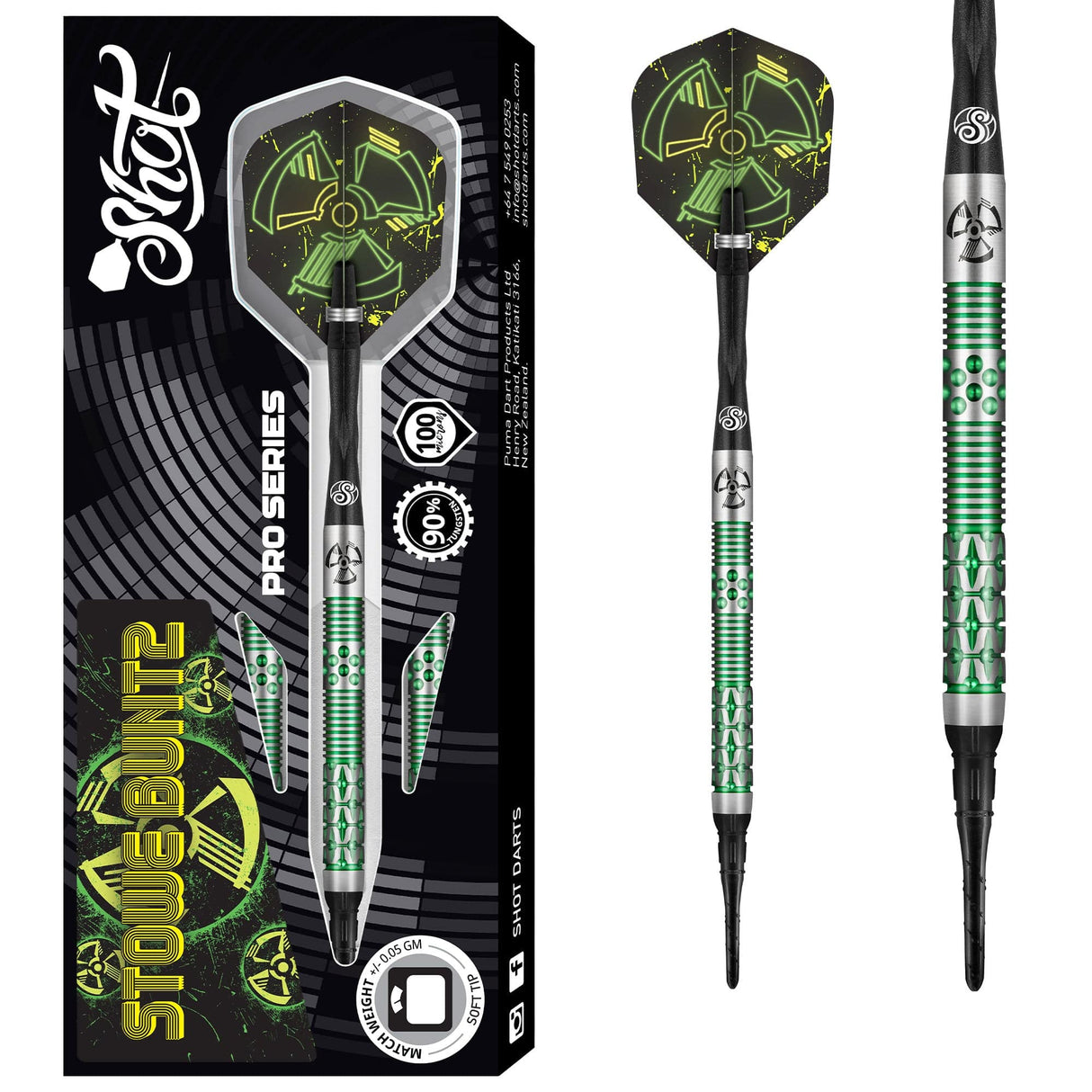 Shot Pro Series Darts - Soft Tip - Stowe Buntz V2