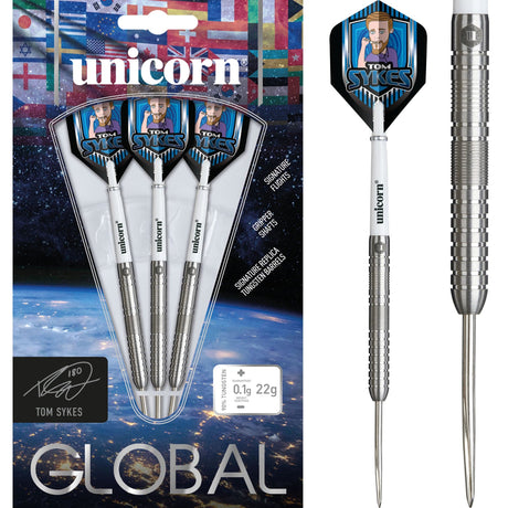 Unicorn Global Darts - Steel Tip - 90% Tungsten - Tom Sykes - 22g