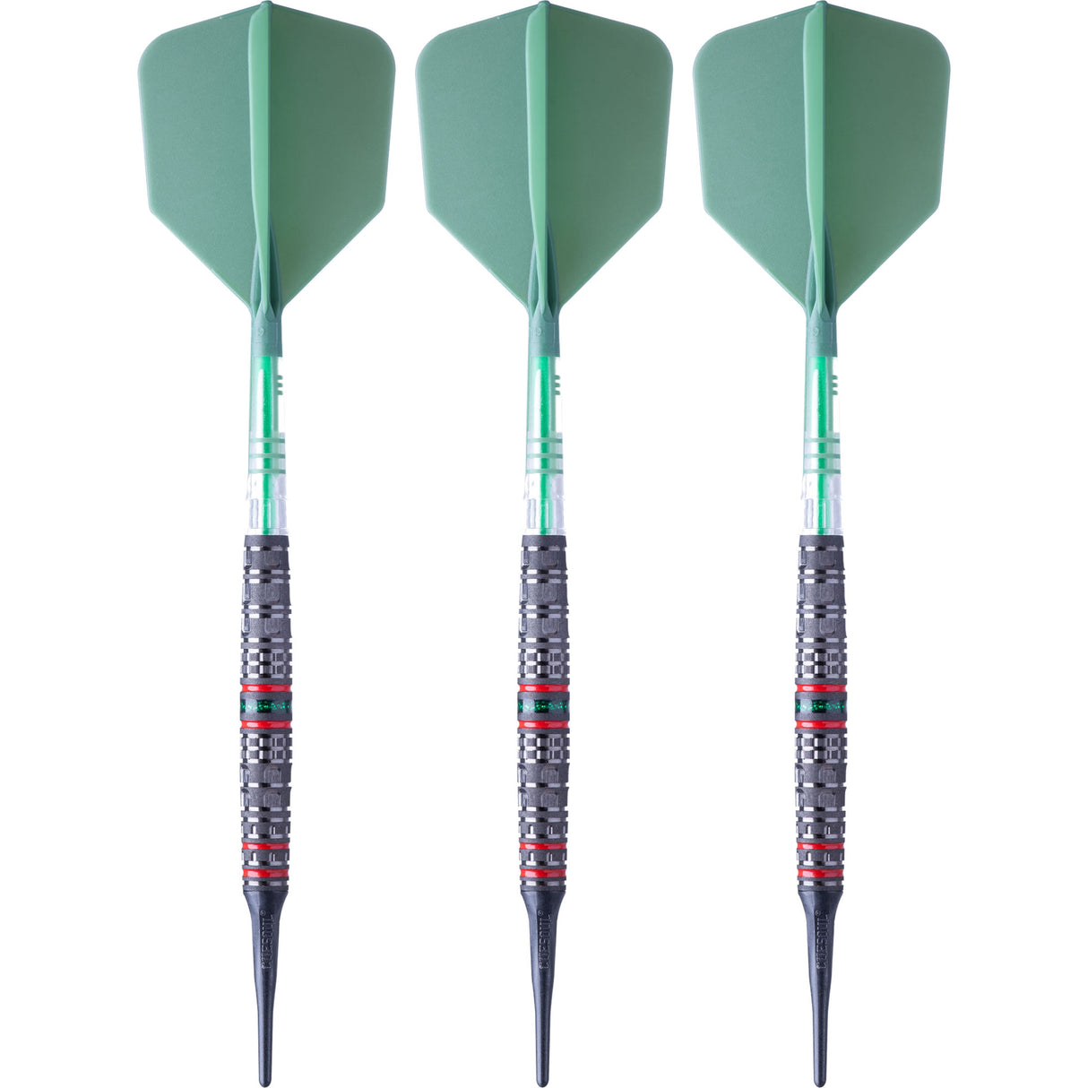 Cuesoul Engine V1 Darts - Soft Tip - 90% Tungsten - Hope Ring - Green