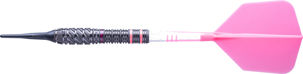 Cuesoul Engine V5 Darts - Soft Tip - 90% Tungsten - Hope Ring - Pink