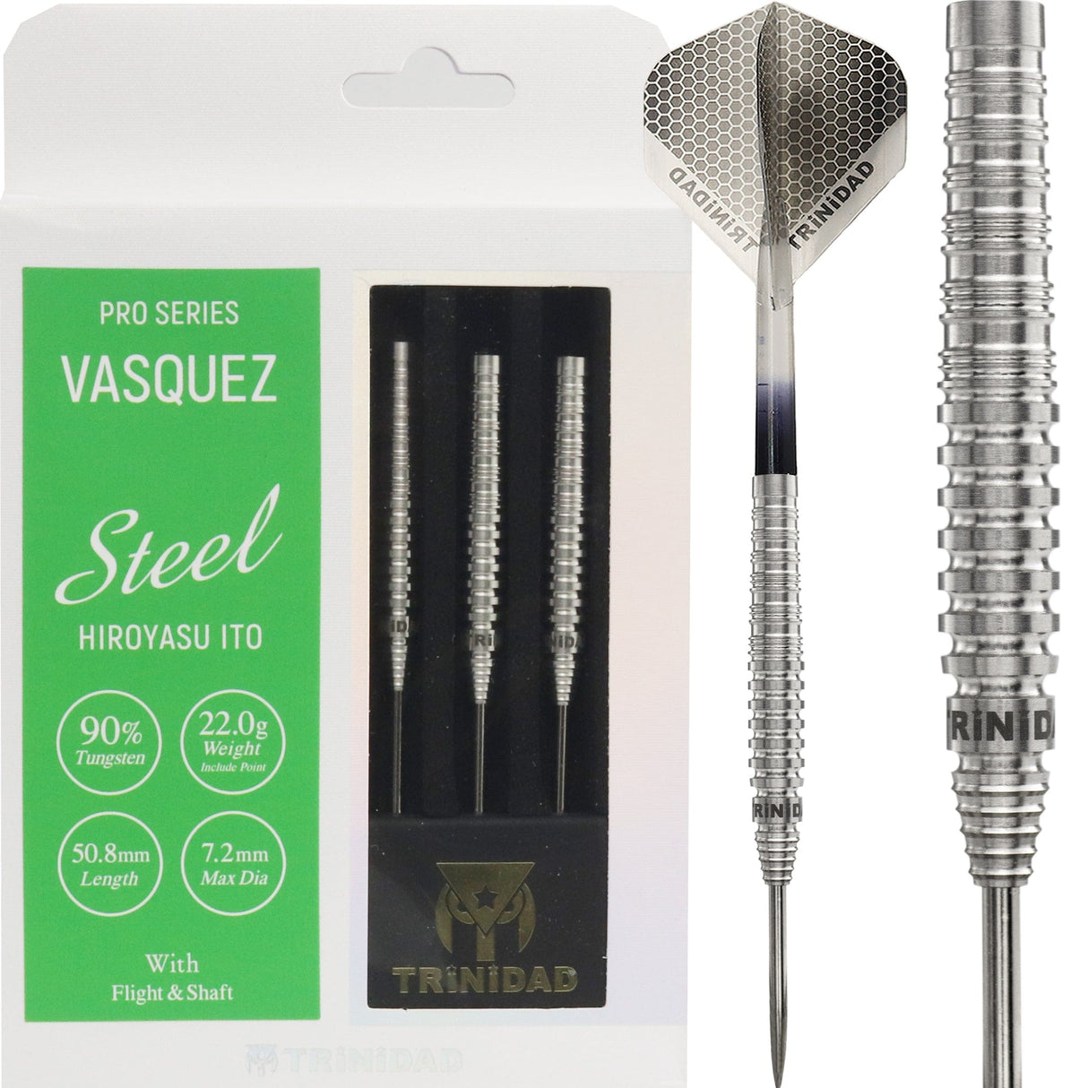 Trinidad Pro Darts - Steel Tip - 90% Tungsten - Vasquez - 22g