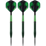 Mission Venom Darts - Steel Tip - 90% Tungsten - Black & Green Electro