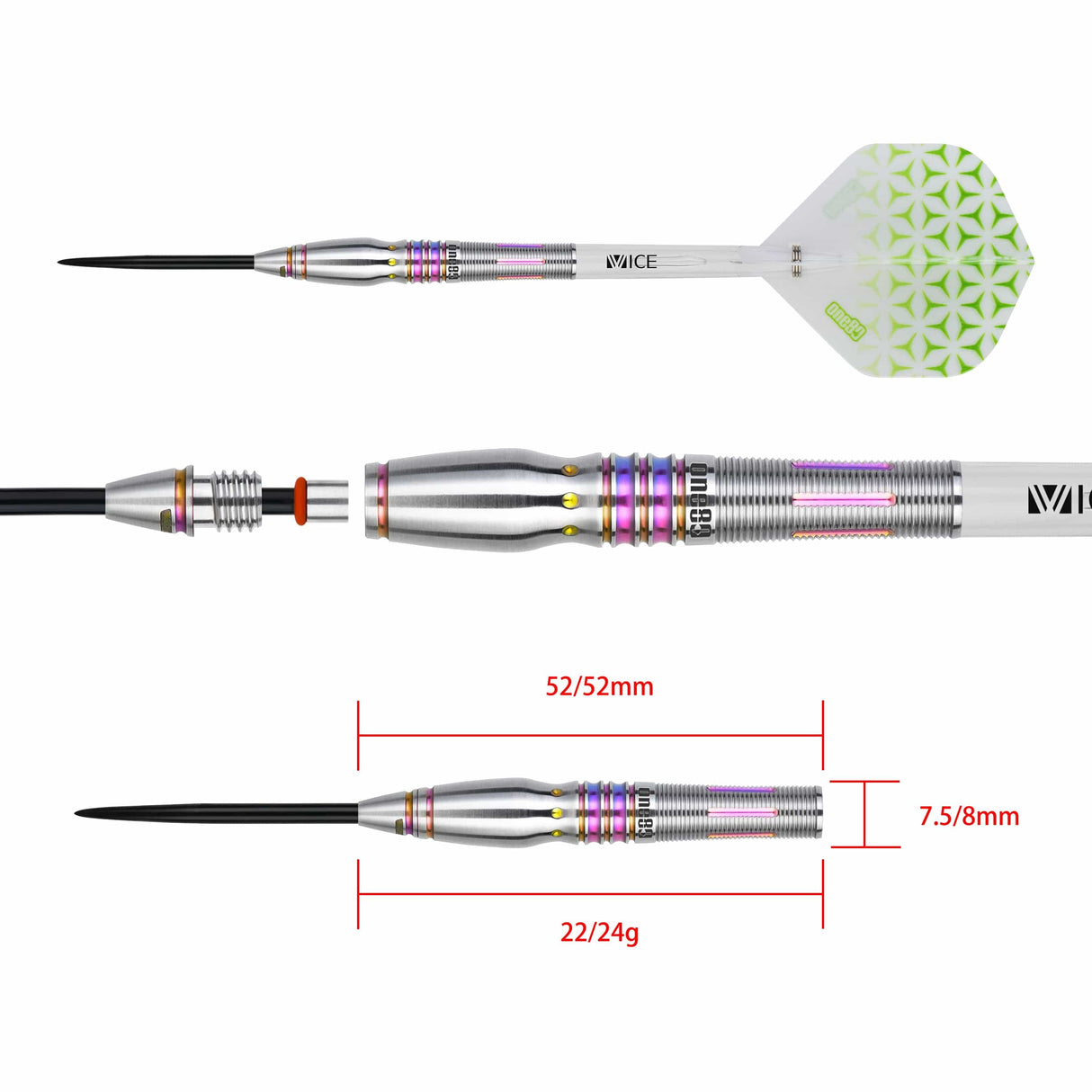 One80 Lukas Wenig Darts - Steel Tip - 90% Tungsten - V2