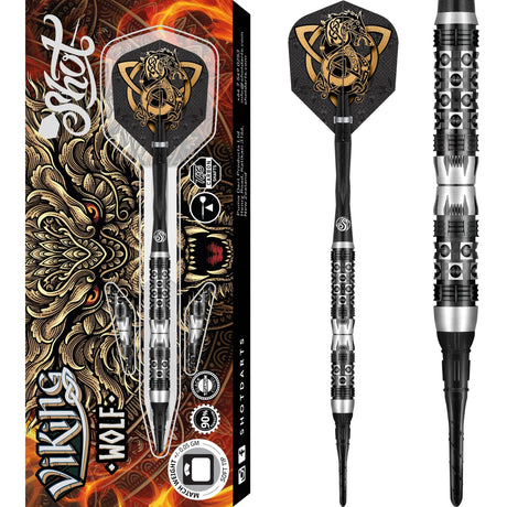 Shot Viking Darts - Soft Tip - 90% Tungsten - Wolf