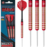 BULL'S Metis Darts - Steel Tip - Black Brass - Red Ringed 21g