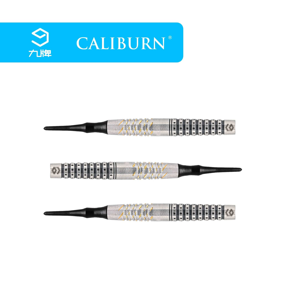 Caliburn Player Darts - Soft Tip - 90% - Silver & Gold - Han