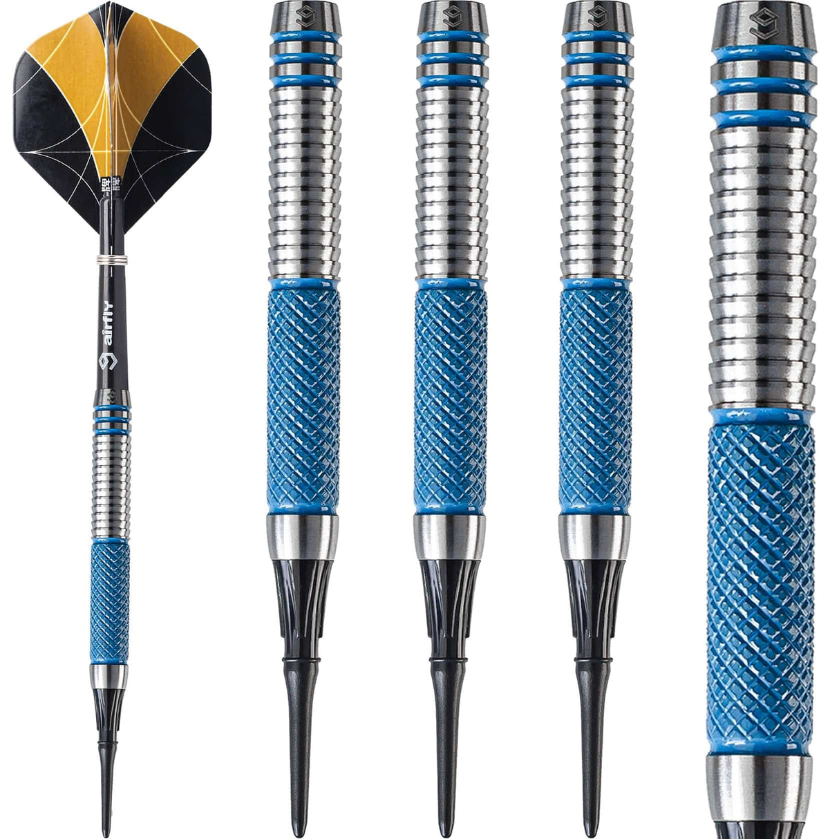 Caliburn Marshal Air Darts - Soft Tip - 90% - M2 - Blue