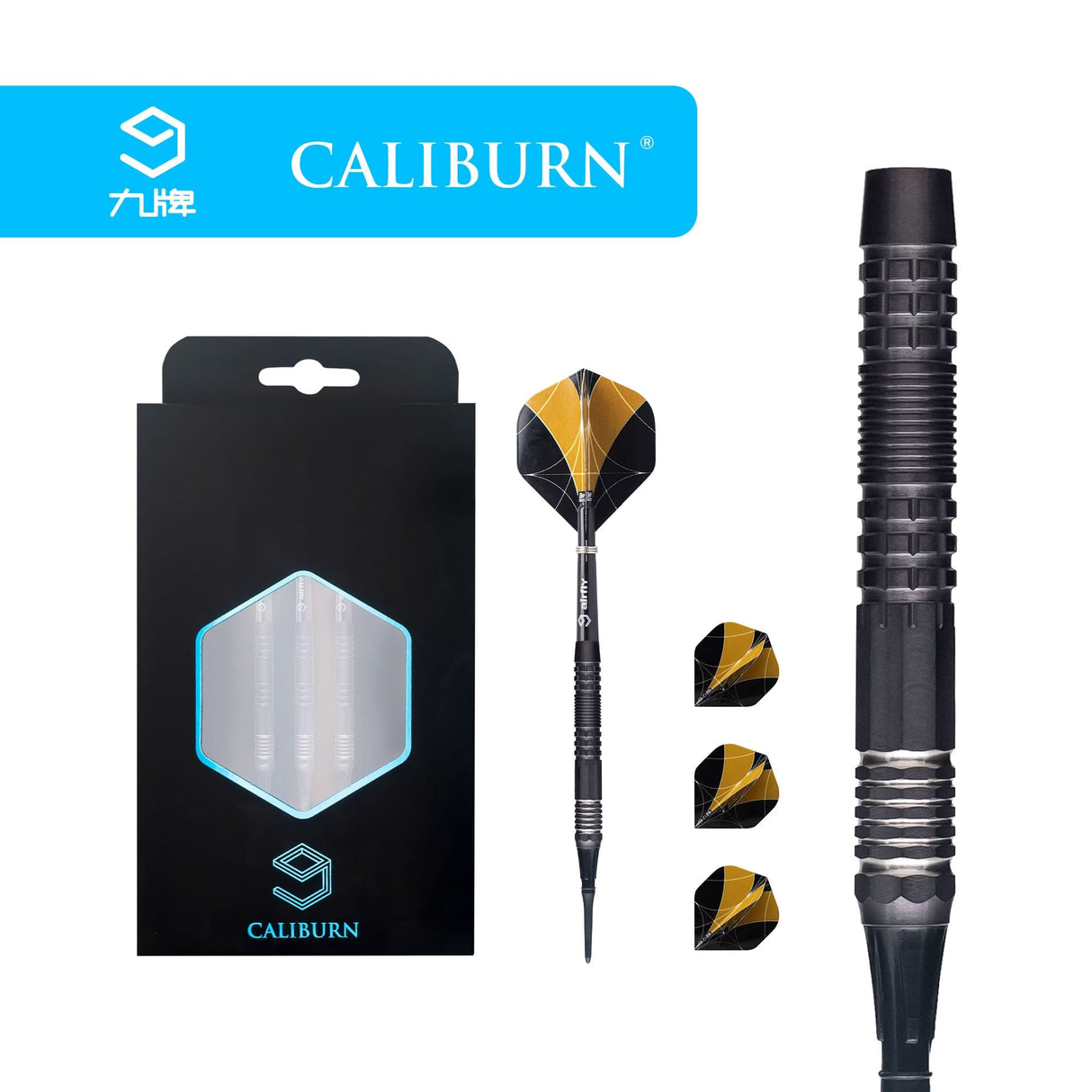 Caliburn Matrix I Darts - Soft Tip - 90% - C1 - Black