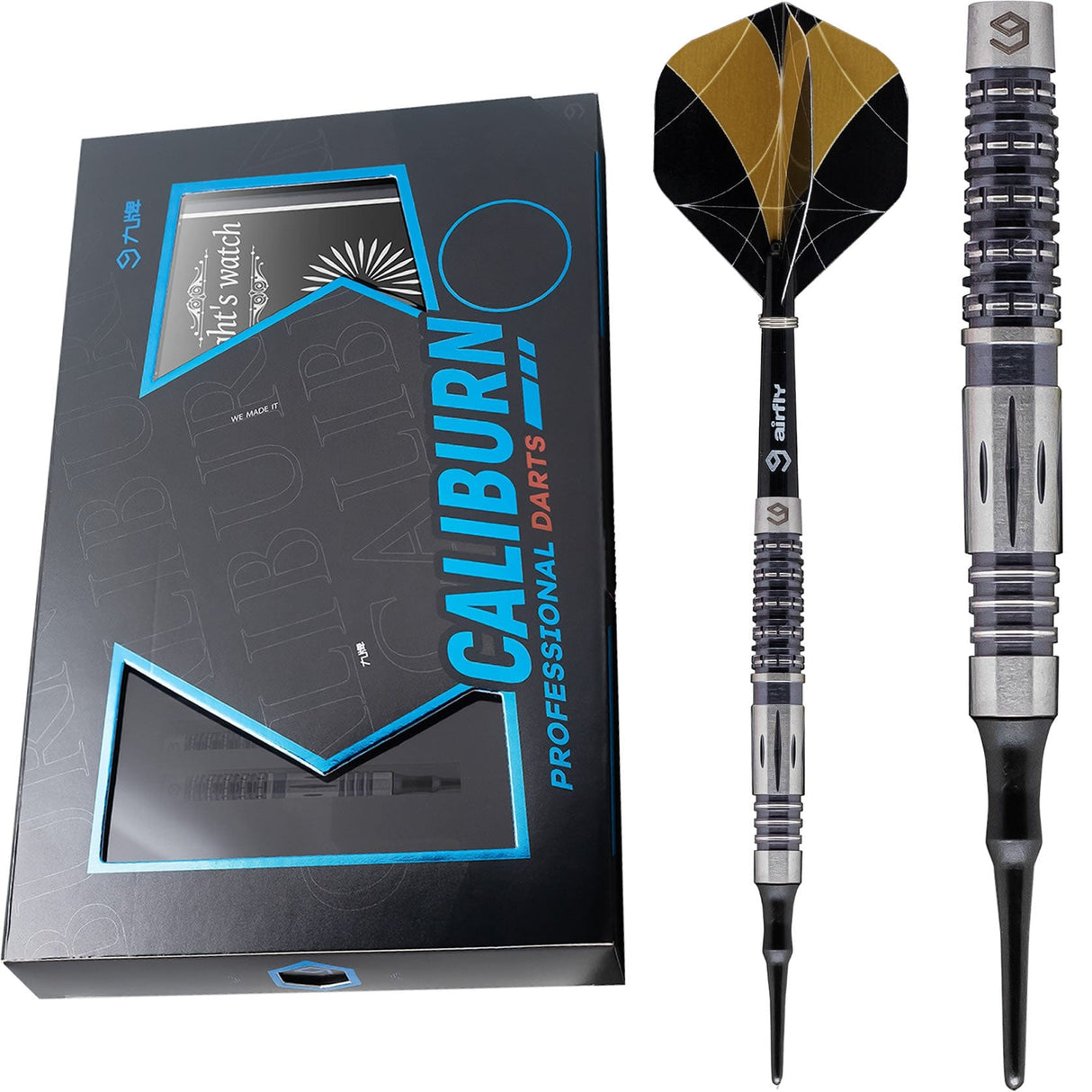 Caliburn Nights Watch Darts - Soft Tip - 95% - N1 - Black 19g