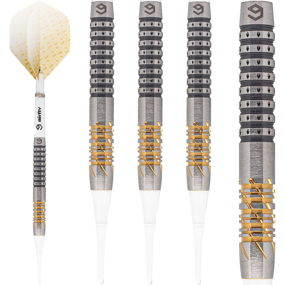 Caliburn Player Darts - Soft Tip - 95% - Black & Gold - Sandy II