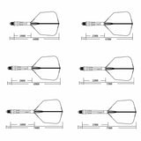 Cuesoul Rost T19 Carbon Fibre - Integrated Dart Shaft and Flights - Big Wing - Yellow