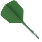 Cuesoul Rost T19 Carbon Fibre - Integrated Dart Shaft and Flights - Big Wing - Green Size 4