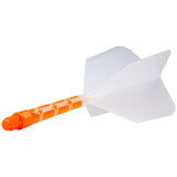 Cuesoul Rost T19 Integrated Dart Shaft and Flights - Big Wing - Orange with Clear Flight