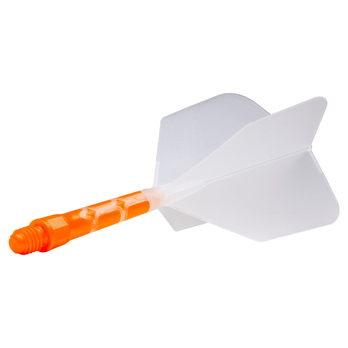 Cuesoul Rost T19 Integrated Dart Shaft and Flights - Big Wing - Orange with Clear Flight