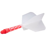 Cuesoul Rost T19 Integrated Dart Shaft and Flights - Big Wing - Red with Clear Flight