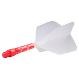 Cuesoul Rost T19 Integrated Dart Shaft and Flights - Big Wing - Red with Clear Flight