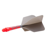 Cuesoul Rost T19 Integrated Dart Shaft and Flights - Big Wing - Red with Grey Flight