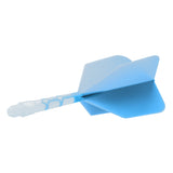 Cuesoul Rost T19 Integrated Dart Shaft and Flights - Big Wing - White with Blue Flight