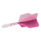 Cuesoul Rost T19 Integrated Dart Shaft and Flights - Big Wing - White with Pink Flight