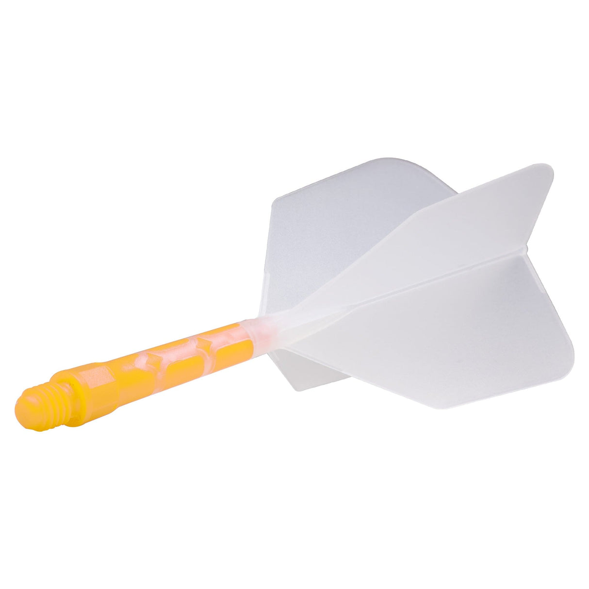 Cuesoul Rost T19 Integrated Dart Shaft and Flights - Big Wing - Yellow with Clear Flight