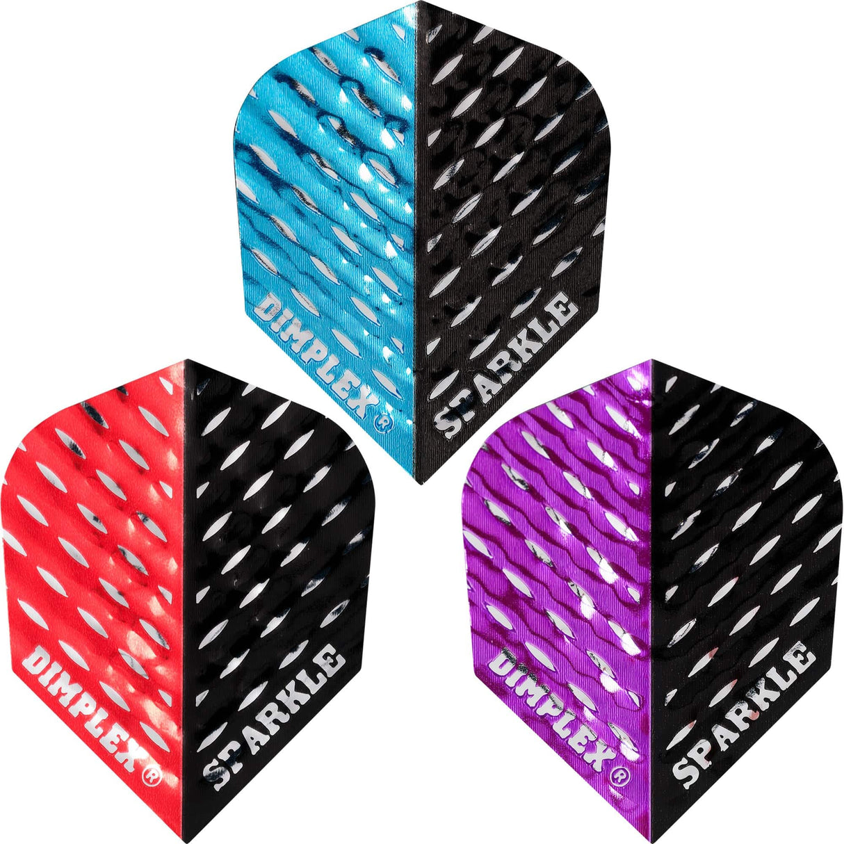 *Harrows Dart Flights - Std - Dimplex Sparkle - Twin - Black