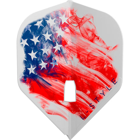 L-Style - L-Flights - L1 Pro - Champagne Ring - Standard - American Flag v3 - Clear White