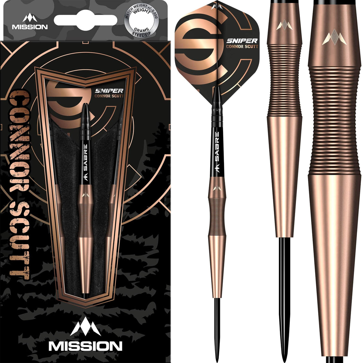 Mission Connor Scutt V2 - Steel Tip - 90% - Bronze PVD - Sniper