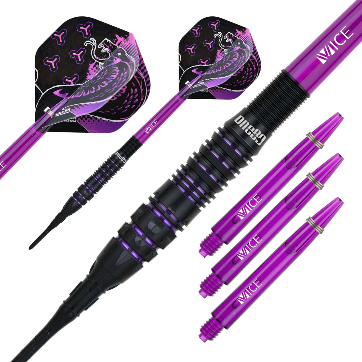 One80 Jelle Klaasen VHD Darts - Soft Tip - The Cobra - Black