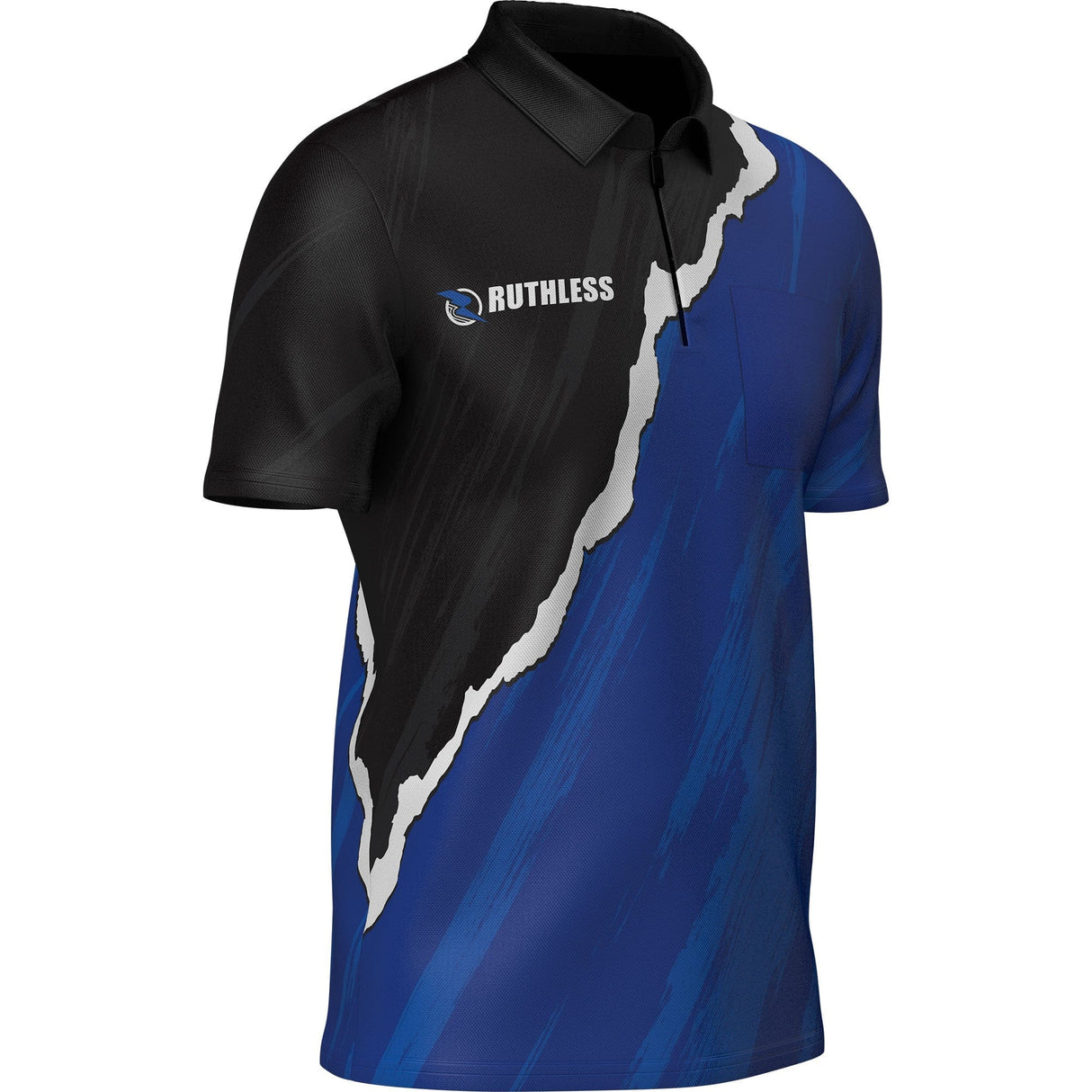 Ruthless RipTorn ECO Dart Shirt - with Pocket - Black & Blue