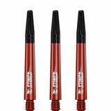 Ruthless Sting Dart Shafts - Polycarbonate - Solid Red - Black Top Tweenie Plus