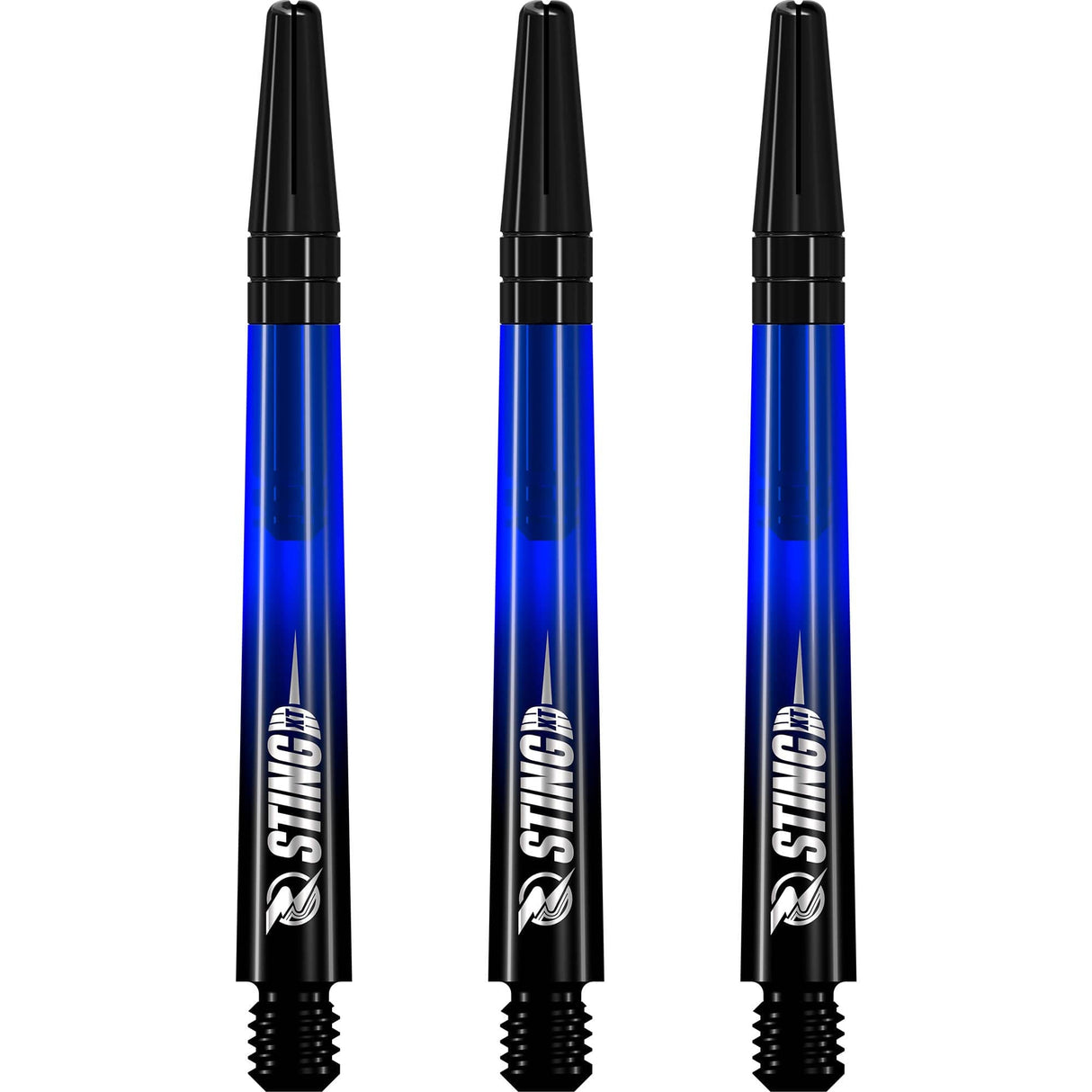 Ruthless Sting XT Dart Shafts - Polycarbonate - Gradient Black & Blue - Black Top Medium