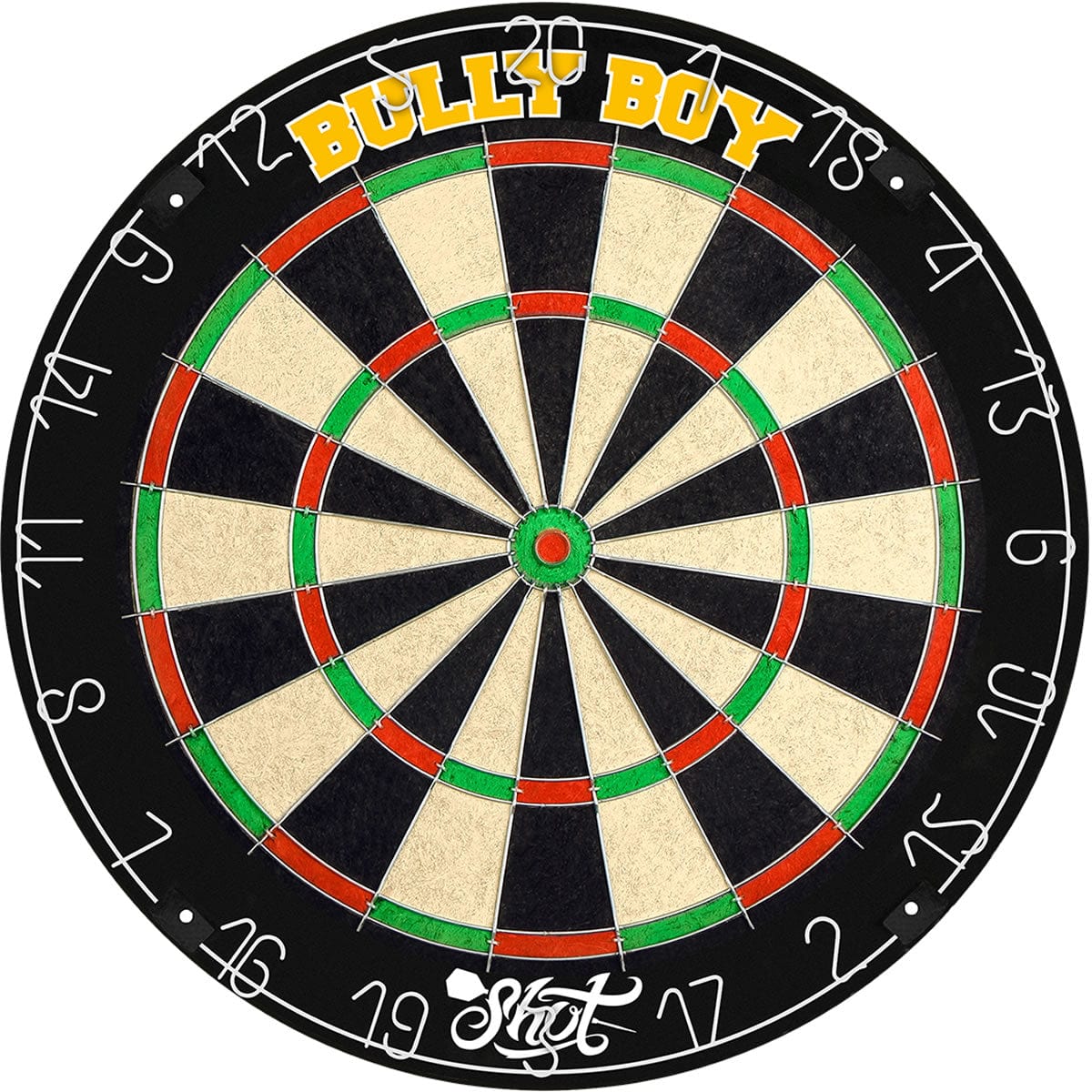 Shot Michael Smith Dartboard - Entry Level - Round Wire - Bully Boy