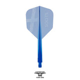 Condor AXE Dart Flights - Small - Alan Soutar - Soots - Clear Blue