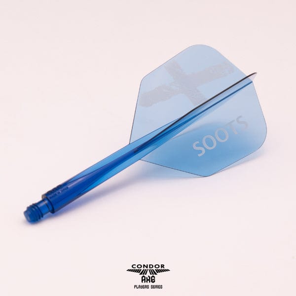 Condor AXE Dart Flights - Small - Alan Soutar - Soots - Clear Blue