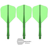 Caliburn SUP Flights - Moulded Flight & Shaft - Standard No6 Green / Tweenie