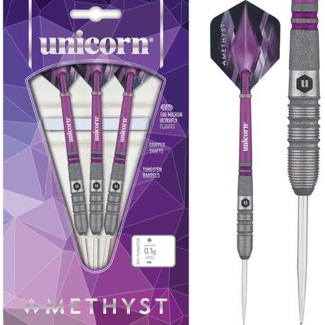 Unicorn Amethyst Darts - Steel Tip - Utech - Style 3 - Sandblasted 22g