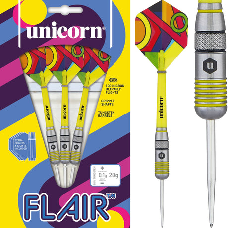 Unicorn Flair Darts - Steel Tip - Style 1 - Short Bomb 20g