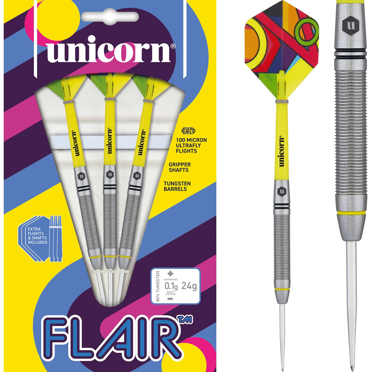 Unicorn Flair Darts - Steel Tip - Style 5 - Micro Grip 24g