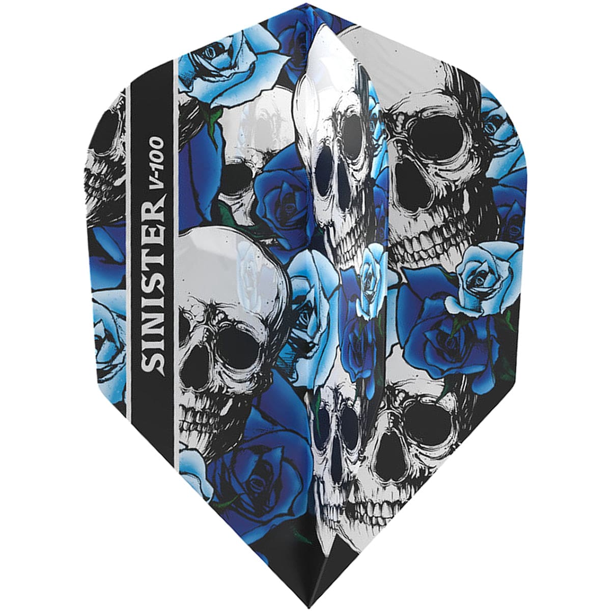 Viper V-100 Sinister Dart Flights - 100 Micron - Skulls - Std No2 Blue