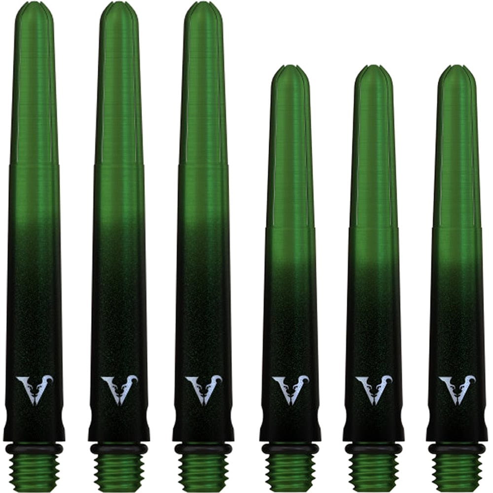 Viper Viperlock Aluminium Dart Shafts - inc O-Rings and Locking Pin - Black & Green